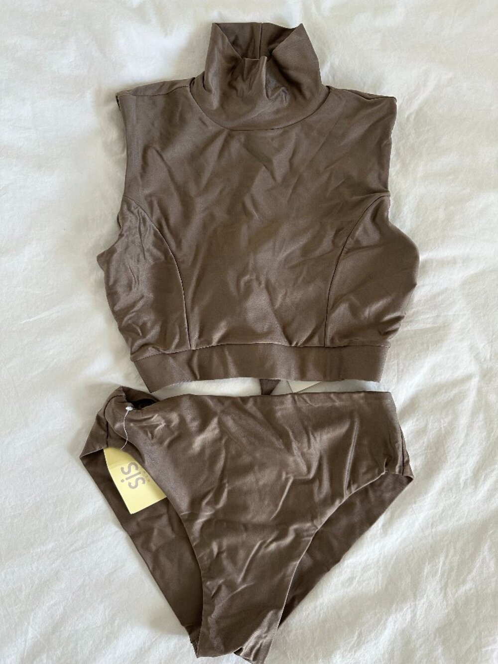Secret Island Swimwear Tan Swimsuit Set